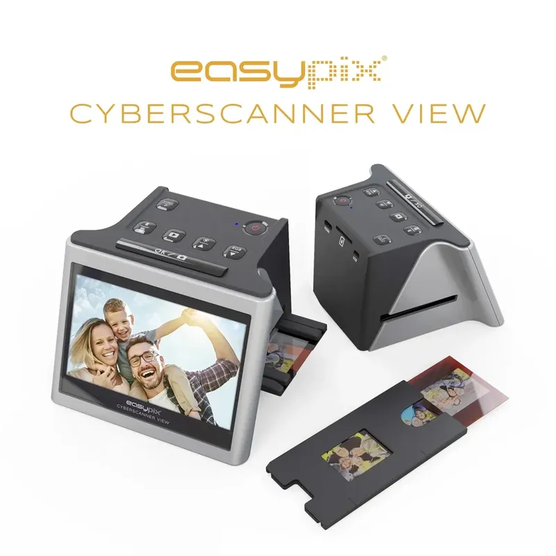 Beliebt 3in1 Dia- & Film-Scanner mit 14MP Sensor, Einfache Handhabung, 5",12,7cm Display, Bis 22MP Auflösung